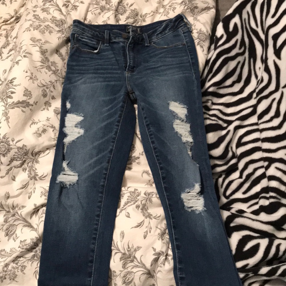 A&F high rise super skinny jeans